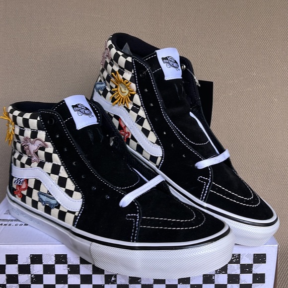 Vans Skate Sk8- Hi Skateistan Popcush  Checkerboard MEN`S - Picture 5 of 16